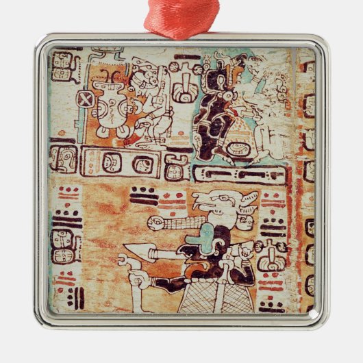 マヤのコーデックスからの詳細 メタルオーナメント (正面)