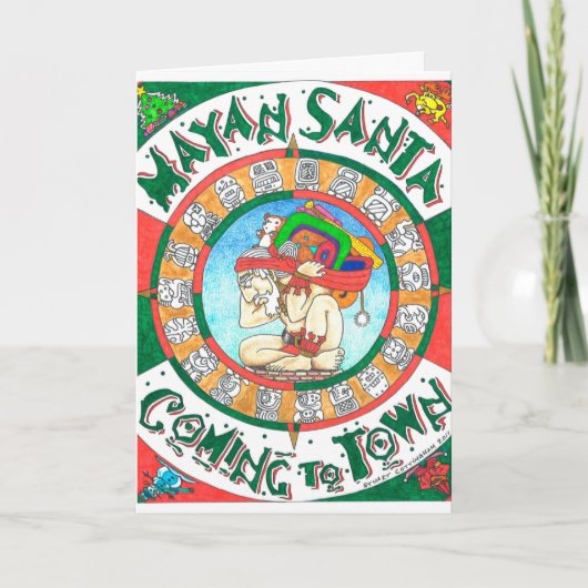 マヤのサンタの挨拶状 シーズンカード (正面)