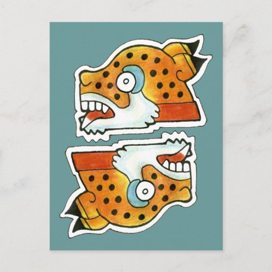 マヤのジャガー記号 ポストカード (正面)