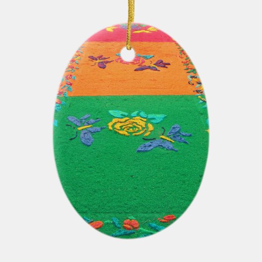 マヤのデザインのオーナメント2 セラミックオーナメント (正面)