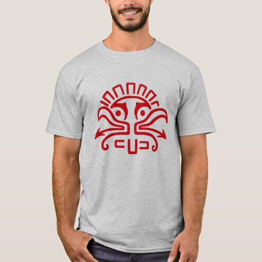 マヤのマスクの記号 Tシャツ (正面)