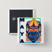 マヤのマスク 缶バッジ (正面&裏面)