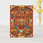 マヤのマヤのアステカな記号-カスタマイズ可能なカード! カード (黄色い花)