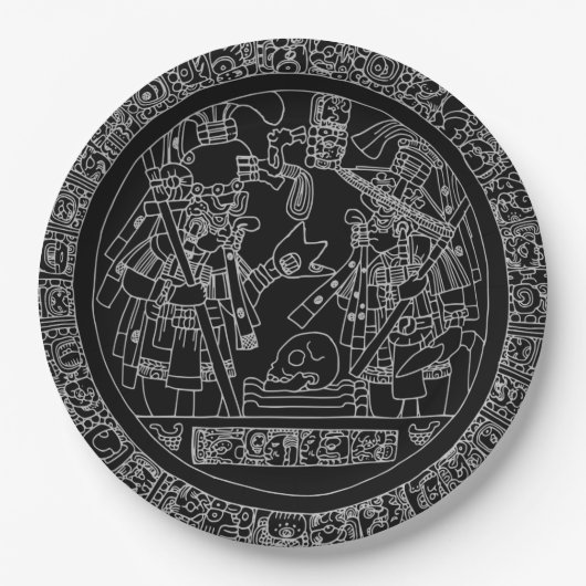 マヤの円の紙皿 ペーパープレート (正面)