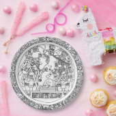 マヤの円の紙皿 ペーパープレート (パーティー)