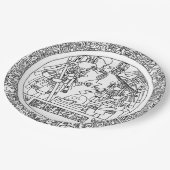 マヤの円の紙皿 ペーパープレート (アングル)