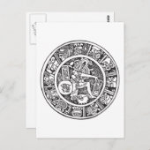 マヤの円、メキシコの象形文字(Maya) ポストカード (正面/裏面)