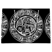 マヤの円、メキシコの象形文字(Maya) ラージペーパーバッグ (正面)