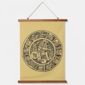 マヤの円、メキシコの象形文字(Maya) 吊り下げ型タペストリー (正面)