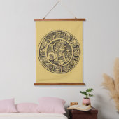 マヤの円、メキシコの象形文字(Maya) 吊り下げ型タペストリー (寝室)