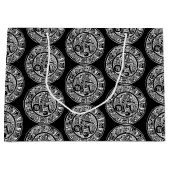 マヤの円、メキシコの象形文字(Maya)大きな贈り物 ラージペーパーバッグ (正面)