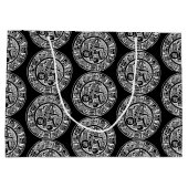 マヤの円、メキシコの象形文字(Maya)大きな贈り物 ラージペーパーバッグ (裏面)
