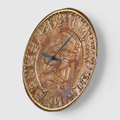 マヤの切り分けられた金属のアステカなメキシコ美術史の時計 ラージ壁時計 (傾斜)