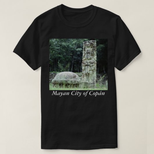マヤの古代都市コパンN.西ホンジュラスの写真 Tシャツ (デザイン正面)