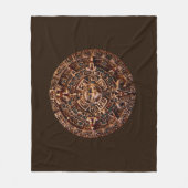 マヤの太陽カレンダー フリースブランケット (正面)