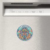 マヤの太陽神 (キニチ・アハウ) メキシコ マグネット (インサイチュ (食洗機))