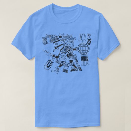 マヤの守護神テズカトリポカ戦士イアステカンド Tシャツ (デザイン正面)