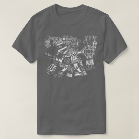 マヤの守護神テズカトリポカ戦士イアステカンド Tシャツ (デザイン正面)