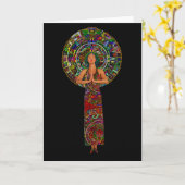 マヤの尼僧 カード (黄色い花)