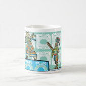 マヤの戦士と王 コーヒーマグカップ (中央)