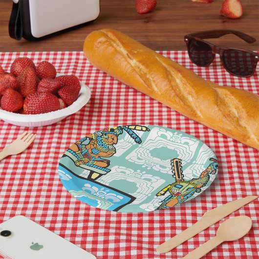 マヤの戦士と王 ペーパープレート