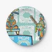 マヤの戦士と王 ペーパープレート (正面)