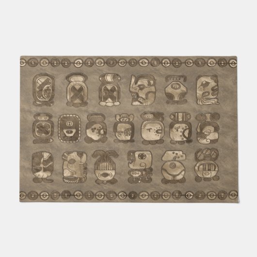 マヤの暦月のグリフ ドアマット (正面)