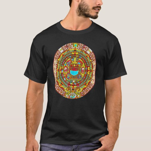 マヤアステカカレンダー2020古代先住民メキシコ Tシャツ (正面)