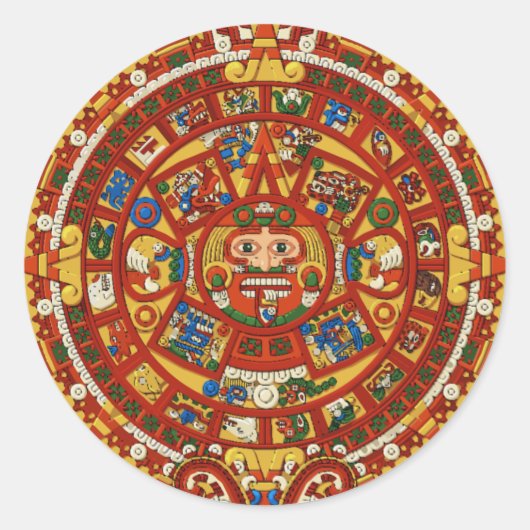 マヤアステカマヤ古代カレンダー(詳細) ラウンドシール (正面)
