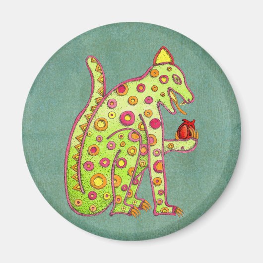 マヤアステカンインスパイアジャガー マグネット (正面)