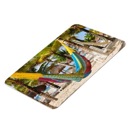 マヤカラフルンハンモックコスメルメキシコフレックスマグネット マグネット (左側)