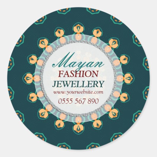 マヤモダンンファッションジュエリー製品シール ラウンドシール (正面)