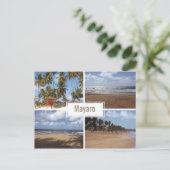 マヤロビーチ数々のコラージュ葉書 ポストカード (スタンド正面)