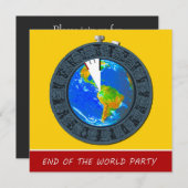 マヤンエンドオブザワールドストップウォッチパーティの招待状 招待状 (正面/裏面)