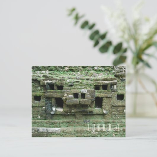 マヤンジャガーテンプルラマナイベリーズのマスク ポストカード (スタンド正面)