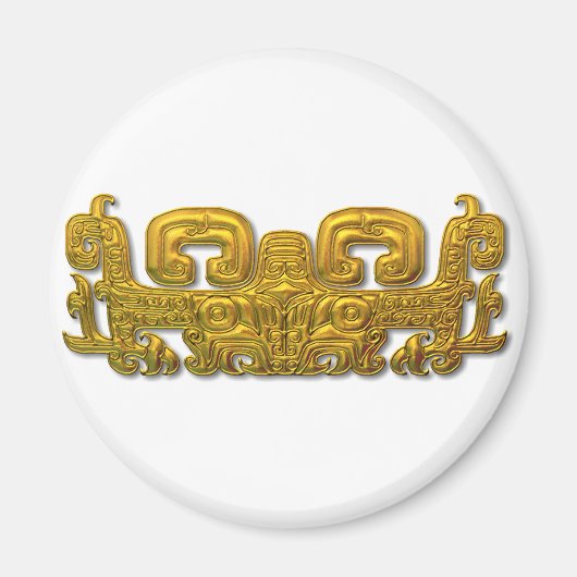 マヤンジャガー金ゴールド マグネット (正面)