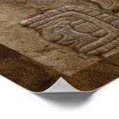 マヤンストーンカービングアートプリント ポスター (角)