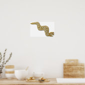 マヤンセルペント金ゴールド ポスター (キッチン)