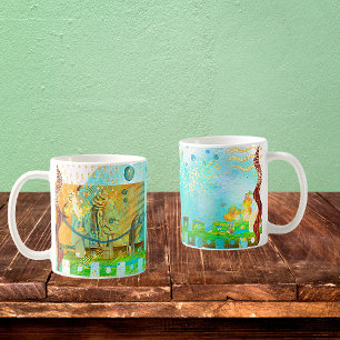 マヤンターコイズ&ゴールデンミスティスカイ コーヒーマグカップ