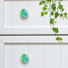 マヤンターコイズ&ゴールデンミスティスカイ セラミックノブ