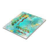 マヤンターコイズ&ゴールデンミスティスカイ タイル (側面)