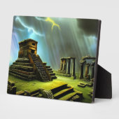 マヤンテンプルスティールズアートテーブルトップ フォトプラーク (側面)