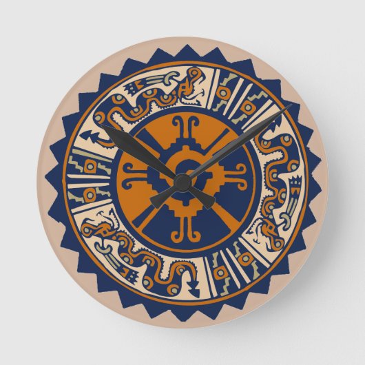 マヤンフナブク ラウンド壁時計 (正面)