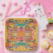 マヤンモザイクマーベル02 ペーパープレート (パーティー)