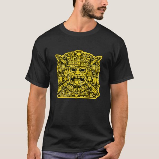 マヤ儀式戦士マスクTシャツ Tシャツ (正面)