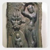 マヤ女王与えの未来の仏への誕生 スクエアシール (正面)