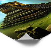 マヤ寺跡ファンタジーアート ポスター (角)