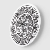 マヤ文字、メキシコ文字(Maya) ラージ壁時計 (傾斜)