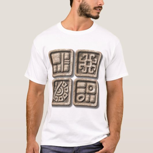 マヤ文字 – 石 Tシャツ (正面)
