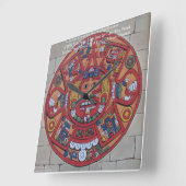 マヤ暦と諺の壁時計 スクエア壁時計 (傾斜)